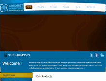 Tablet Screenshot of coronet.net.in